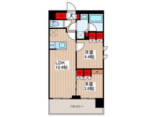 ルフォンプログレ押上EASTの物件間取画像